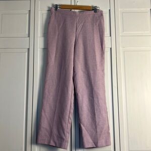 Alfred Dunner Linen-like 100% Polyester Elastic-back Waist Pant Size 10 Lavender